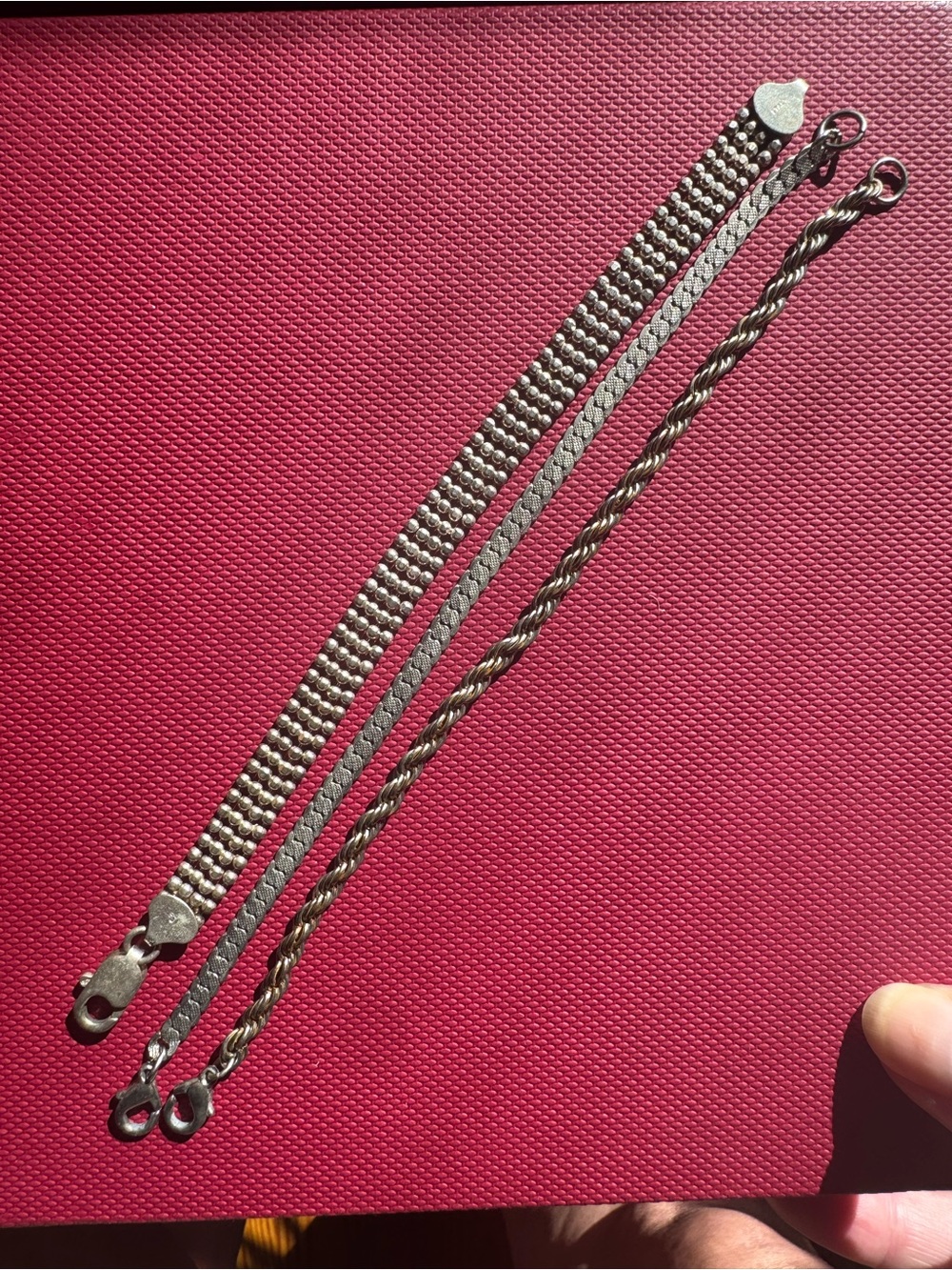 Set of 3 Silver Bracelets